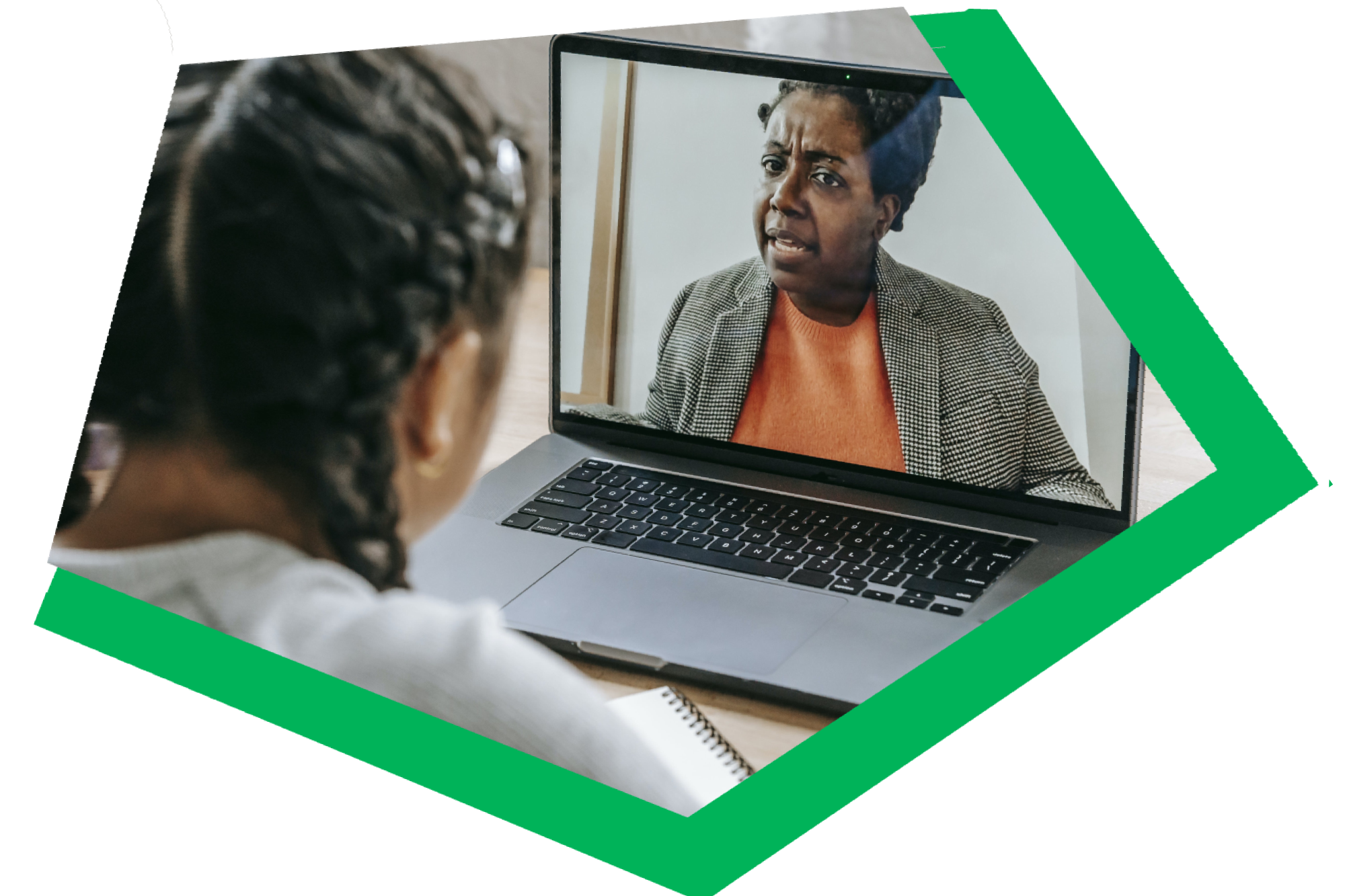 Student taking online class